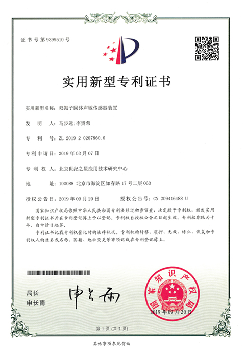 双振子固体声敏传感器装置 专利